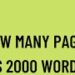 how many pages is 2000 words , Page Count